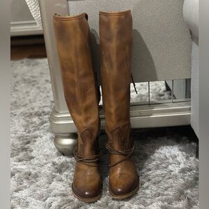 Women's Brown Leather Knee-High Boots